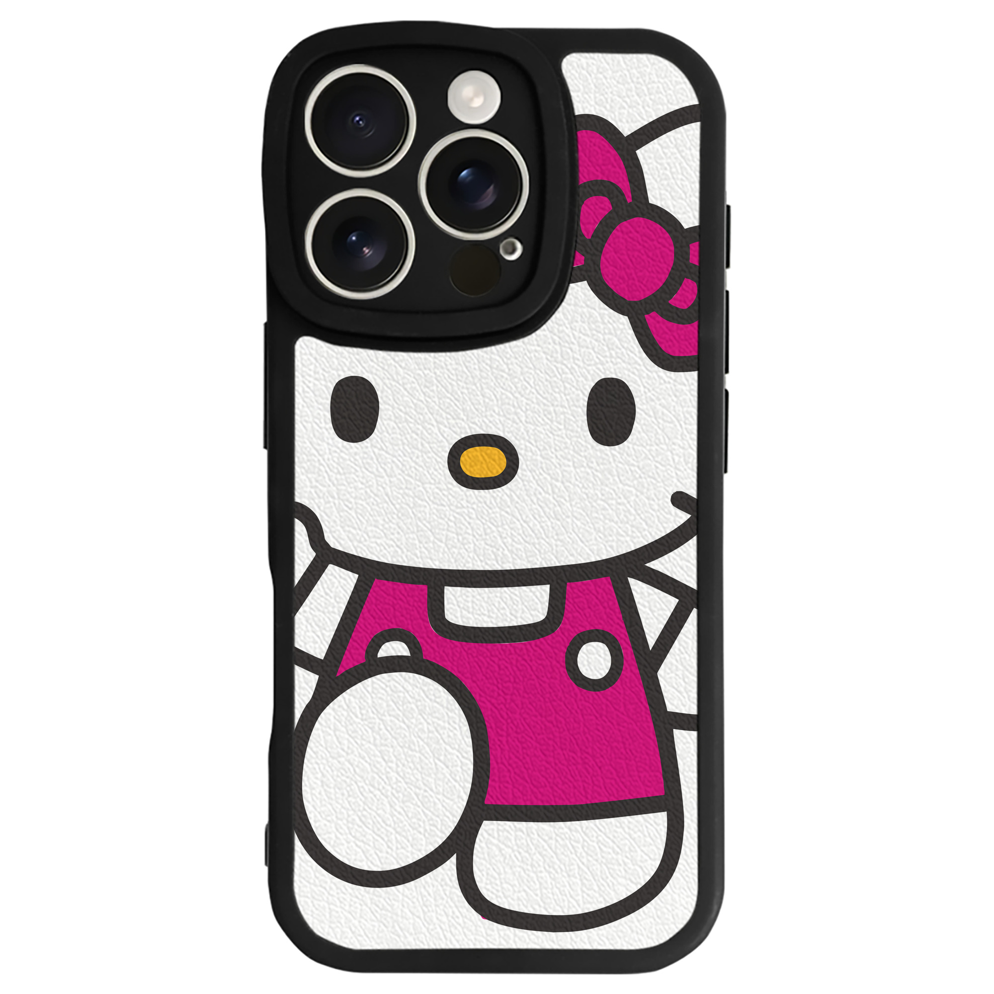 （画像用） Hello Kitty ハローキティ 【iPhone 16シリーズ対応】シリコンスマホケース（レザー調） 材質：シリコン